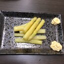 ホワイトアスパラの塩茹で